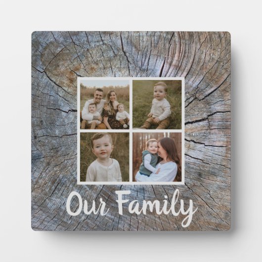 木素朴輪動揺して木素樹 フォトプラーク (正面)