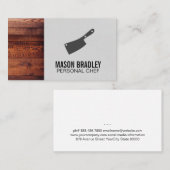 木素朴道具 |エグゼクティブシェフ |木材 名刺 (正面/裏面)