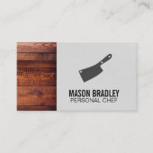 木素朴道具 |エグゼクティブシェフ |木材 名刺 (正面)