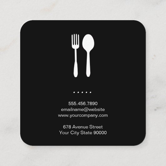 木素朴道具 | グリルマスター | シェフ スクエア名刺 (裏面)