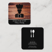木素朴道具 | グリルマスター | シェフ スクエア名刺 (正面/裏面)