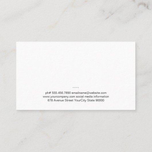 木素朴道具 |大理石 |エグゼクティブ 名刺 (裏面)