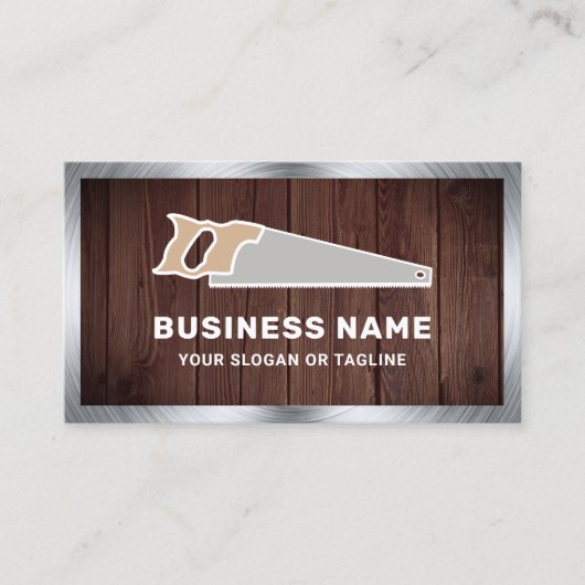 木素朴鋼手鋸大工 名刺 (正面)