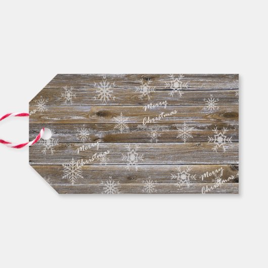 木素朴雪のギフトラベル ギフトタグ (裏面横)