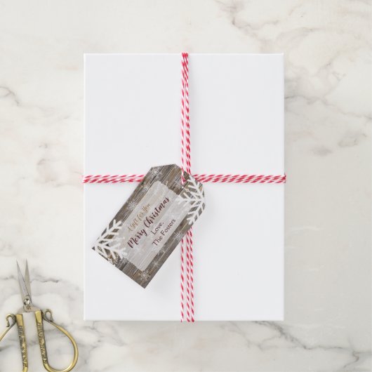 木素朴雪のギフトラベル ギフトタグ (より糸付き)