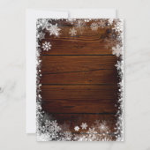 木素朴雪ブライダルシャワー 招待状 (裏面)