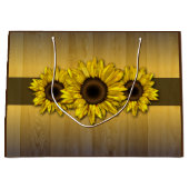 木素朴黄ひまわり抱き枕 ラージペーパーバッグ (正面)