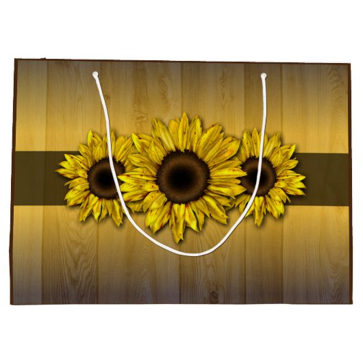 木素朴黄ひまわり抱き枕 ラージペーパーバッグ (裏面)