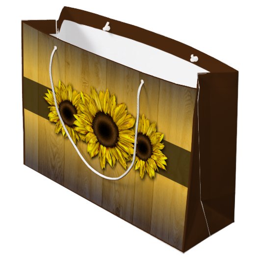 木素朴黄ひまわり抱き枕 ラージペーパーバッグ (裏面アングル)