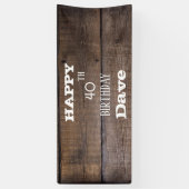 木素朴40th任意の年の誕生日 横断幕 (縦)