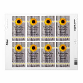 木素朴&ひまわりミニワインラベル ラベル (フルシート)