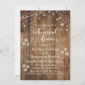 木素朴、雪の結晶&ライトリハーサルディナー 招待状 (正面)
