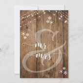 木素朴、雪の結晶&ライトリハーサルディナー 招待状 (裏面)