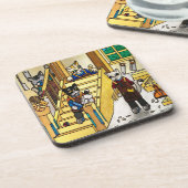 木細工の接合猫 コースター (左側)