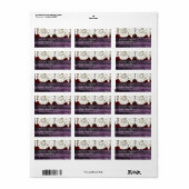 木結婚とレースの素朴な ラベル (フルシート)