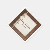 木結婚の結び目 スタンダードカクテルナプキン (角)