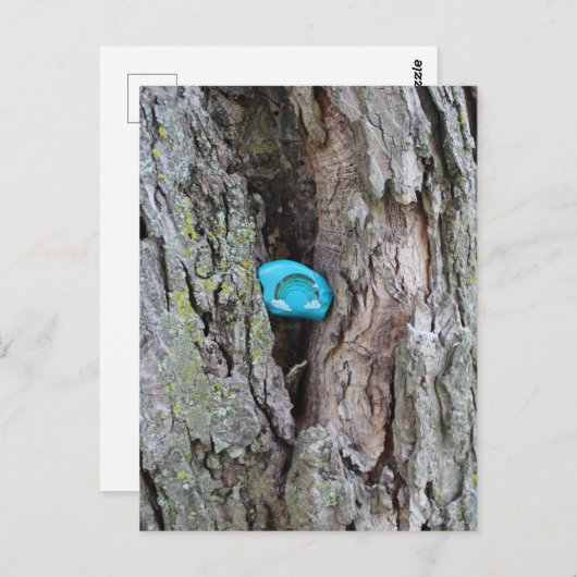 木絵を描に隠された小さな虹の岩 ポストカード (正面/裏面)