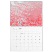 木絵を描の赤い空 カレンダー (2月 2027)