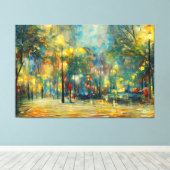木絵を描や灯のある公園 キャンバスプリント (インサイチュ (ウッドフロア))