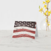 木絵を描質上のア素朴メリカ国旗 カード (黄色い花)