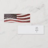 木絵を描質上のア素朴メリカ国旗 スキニー名刺 (正面/裏面)