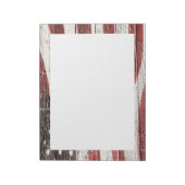 木絵を描質上のア素朴メリカ国旗 ノートパッド (回転)