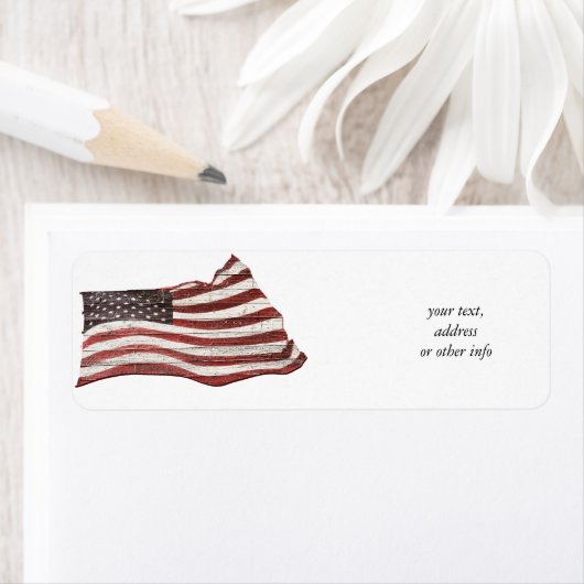 木絵を描質上のア素朴メリカ国旗 ラベル (インサイチュ)