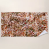 木綿又は地中の岩の下の雨林 ビーチタオル (正面)