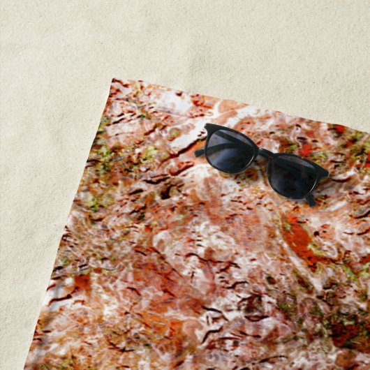 木綿又は地中の岩の下の雨林 ビーチタオル (インサイチュ)