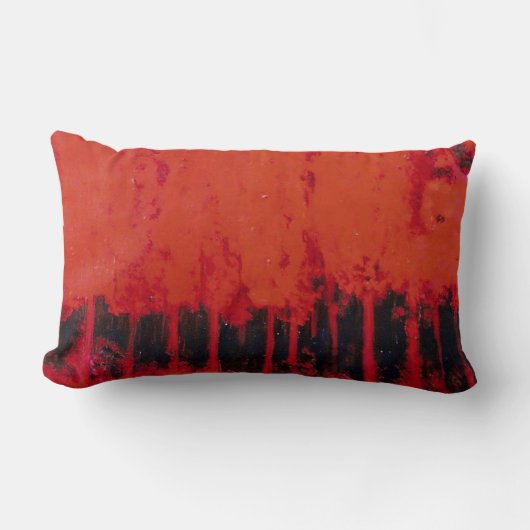 木綿枕「赤木」 ランバークッション (正面)