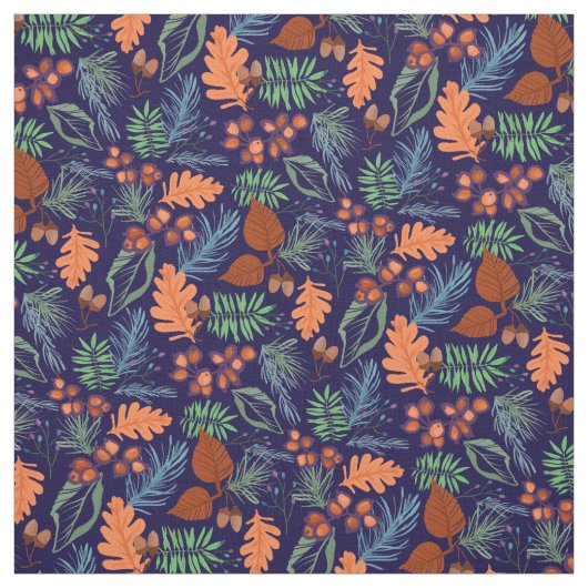 木綿織物100%秋葉柄 ファブリック (見本)