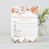 木綿花こども書絵文字ベビーシャワー 招待状 (スタンド正面)