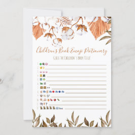 木綿花こども書絵文字ベビーシャワー 招待状