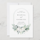 木綿花アーチ結婚フレームの写真 セーブザデート (裏面)