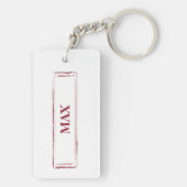 木縁ど付きおもしろいのクリスマスドッグ キーホルダー (裏面)