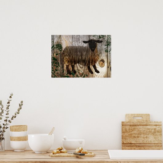 木羊中国の2015年の新年 ポスター (キッチン)