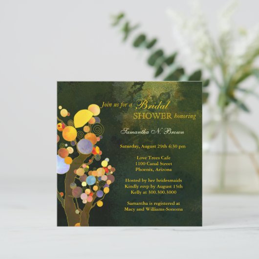 木自然のモダンブライダルシャワー 招待状 (スタンド正面)