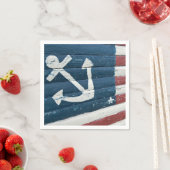 木航海の旗のいかり スタンダードカクテルナプキン (インサイチュ)