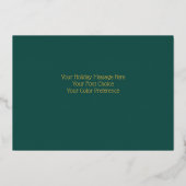 木色彩の鮮やか々グリーンブルーハッピーホイルデイズフォイルホリド 箔シーズンカード (裏面)