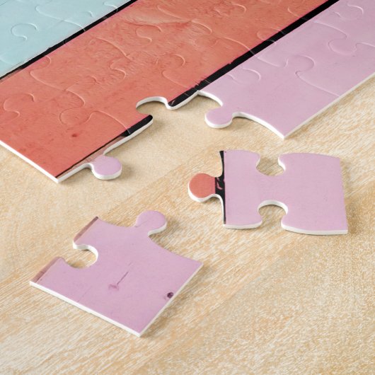 木色彩の鮮やか垣 ジグソーパズル (側面)