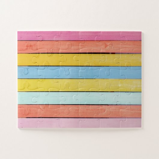 木色彩の鮮やか垣 ジグソーパズル (横)