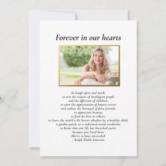 木色彩の鮮やか林お祝いの生活写真 招待状 (裏面)