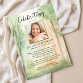 木色彩の鮮やか林お祝いの生活写真 招待状