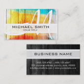 木色絵を描モノグラモダンム#3 名刺 (正面/裏面)