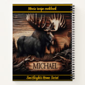 木芸術的に刈り威厳のある込む ノートブック (裏面)