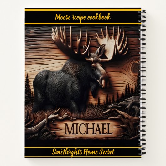 木芸術的に刈り威厳のある込む ノートブック (裏面)