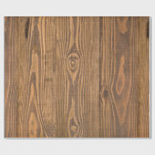 木茶色の木の結び目の国の西テーマ ラッピングペーパー (フラット)