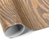 木茶色の木の結び目の国の西テーマ ラッピングペーパー (ロールコーナー)