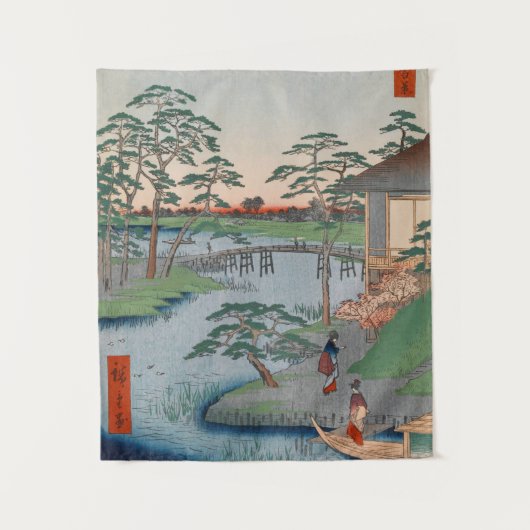 木菩提寺ヴィンテージ浮世絵日本の画 タペストリー (正面)