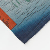 木菩提寺ヴィンテージ浮世絵日本の画 フリースブランケット (角)